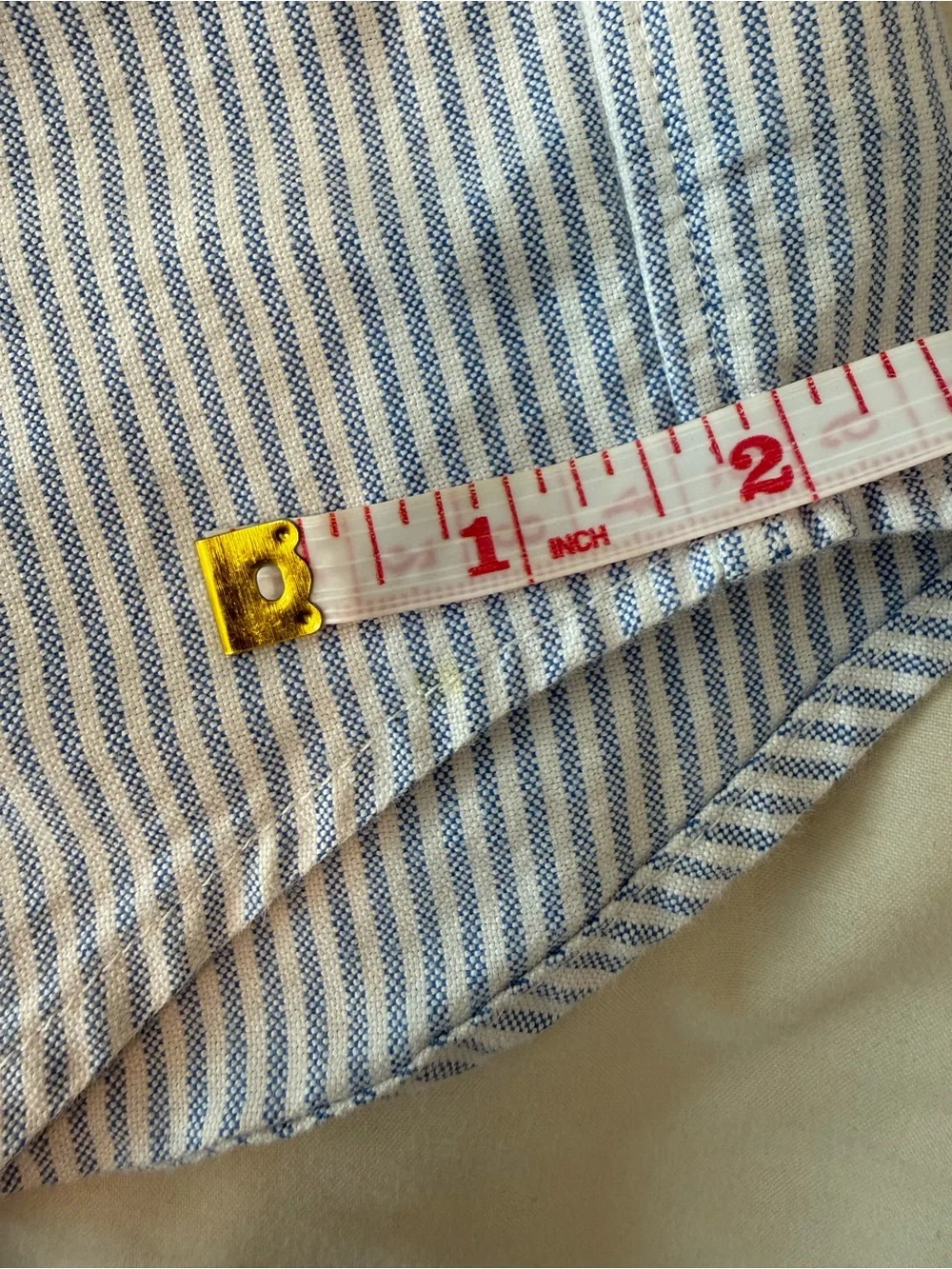 Ralph Lauren Light Blue & White Striped Button-Down Shirt 4T Large logo on front